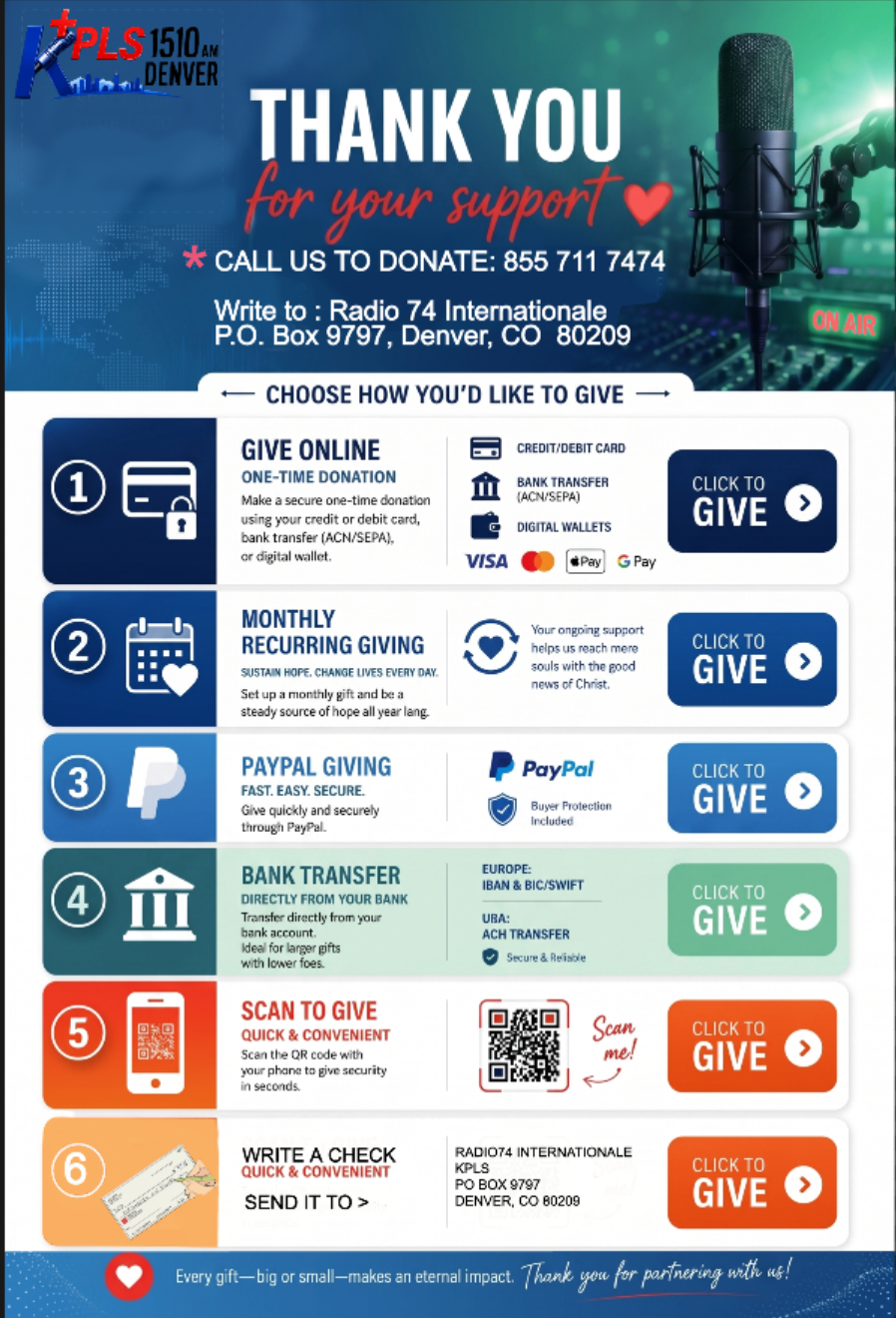Donate Information